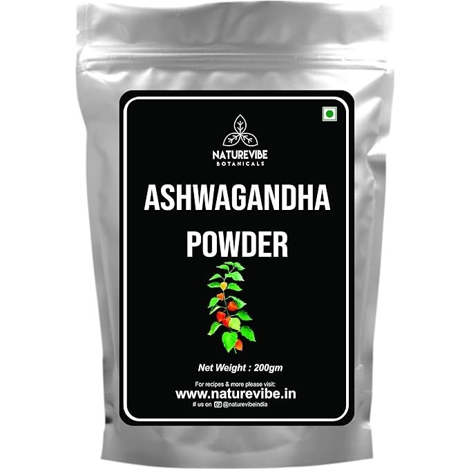 Naturevibe Botanicals Organic Ashwagandha Powder - 200gms | Supports Immunity System