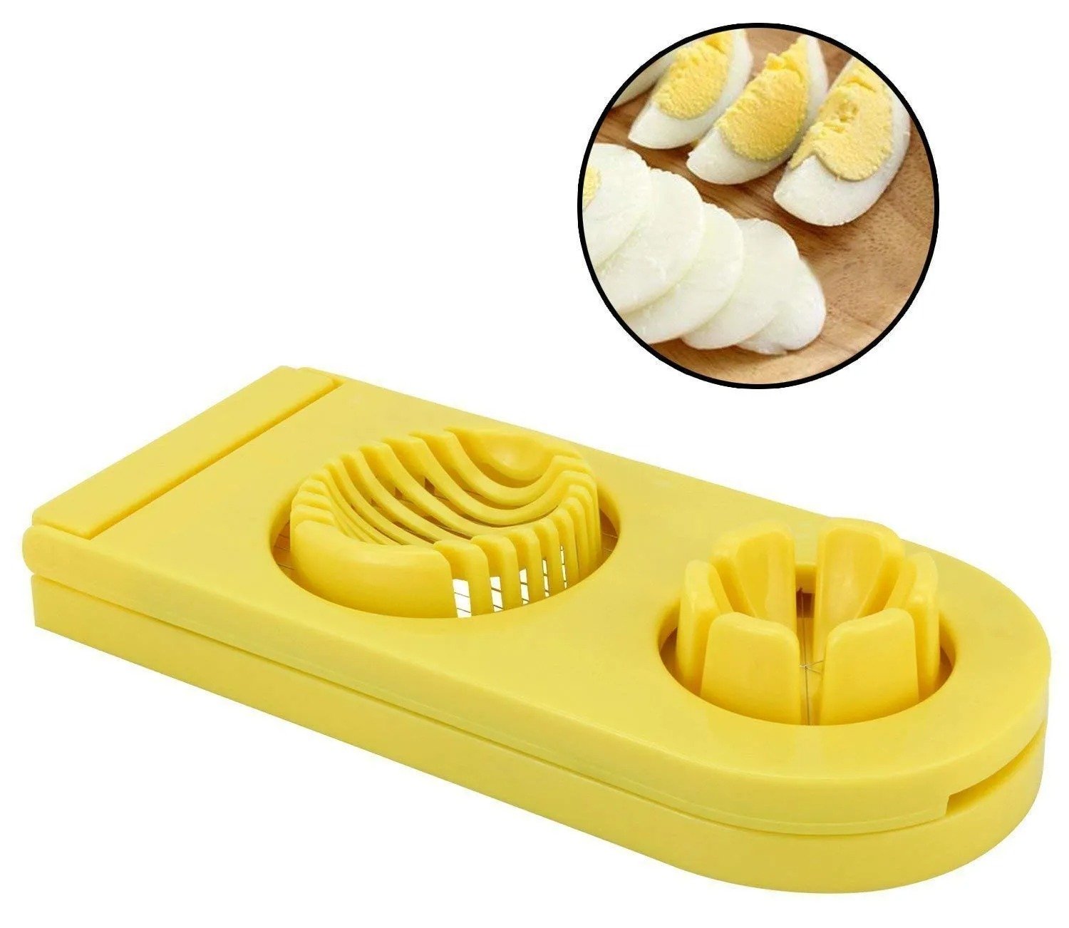 Double Cut Boiled Egg Slicer 2in1