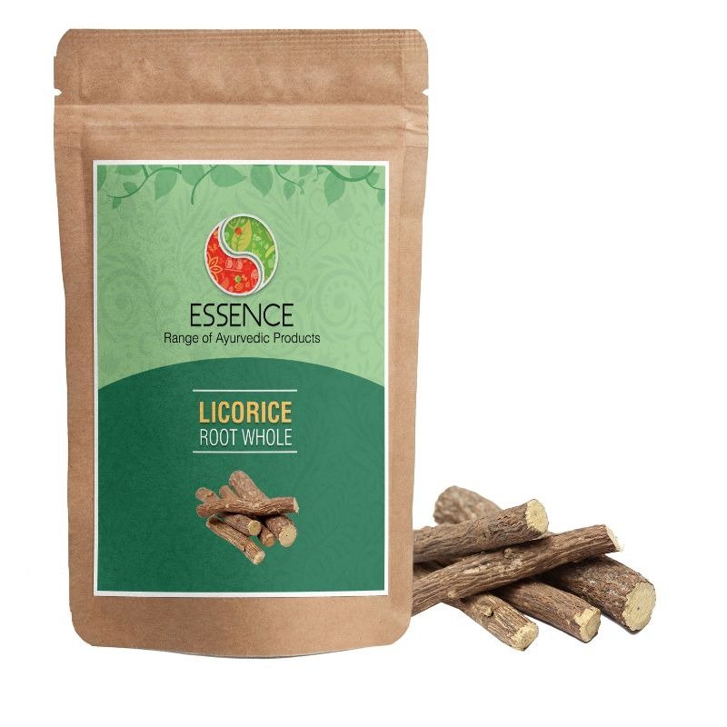 Essence Glycyrrhiza Glabra Root Whole, Licorice Root Dry, Mulethi, Liquorice, Yashtimadhu 100gm