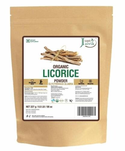 Just Jaivik 100% Organic Licorice Root Powder - Mulethi Powder 100gm
