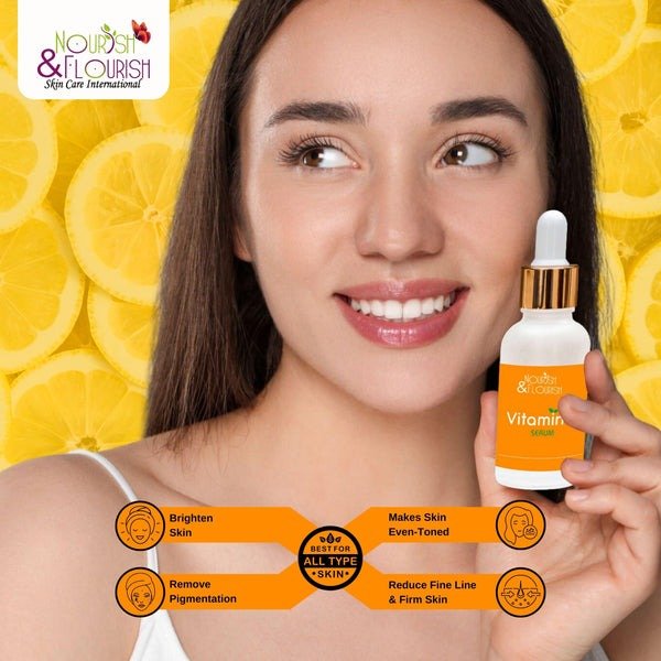 Nourish & Flourish Vitamin C Serum - Peel & Rejuvenate Skin 30ml