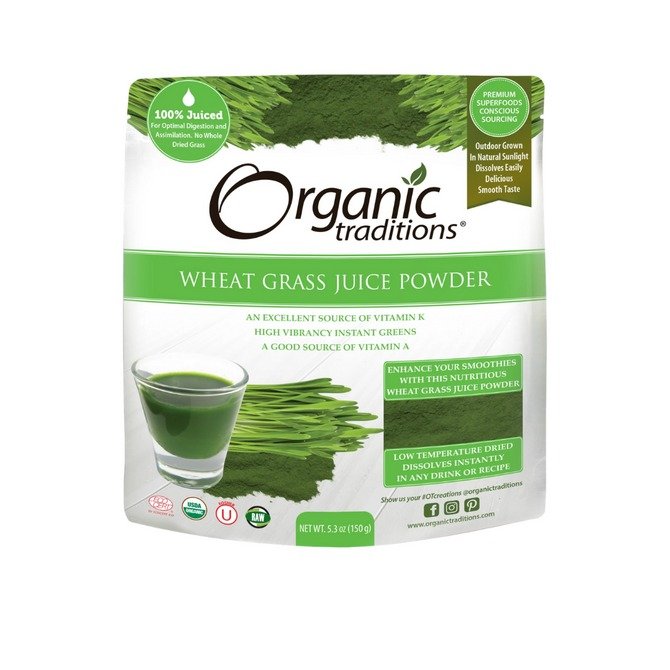 Organic Traditions Wheat Grass Juice Powder 150g