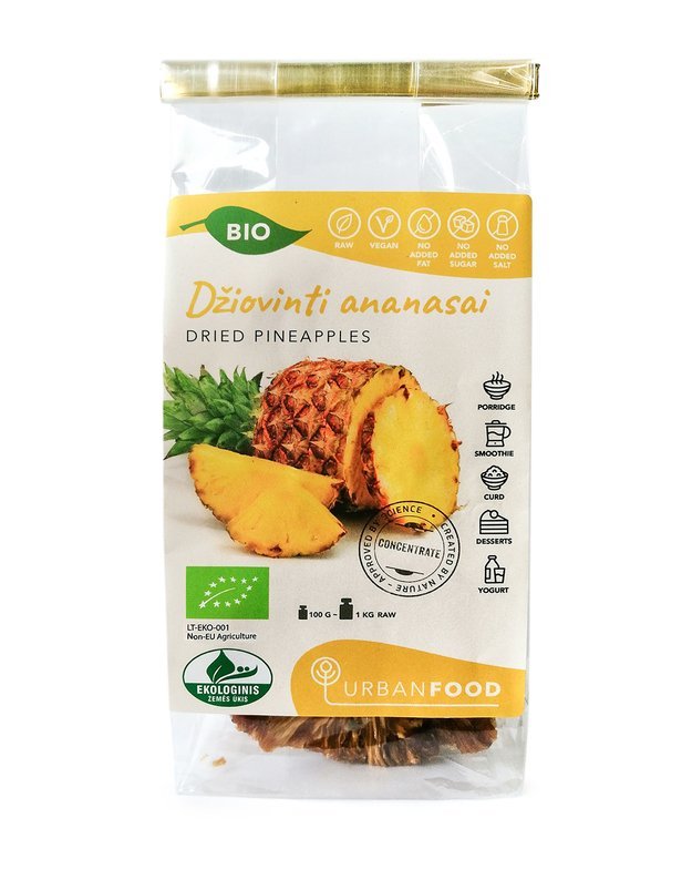 Dried Pineapple - ORGANIC, 100 g