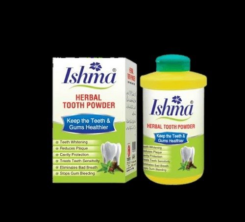 Ishma Herbal Tooth Powder - Natural Whitening & Refreshing Dental Care 100g