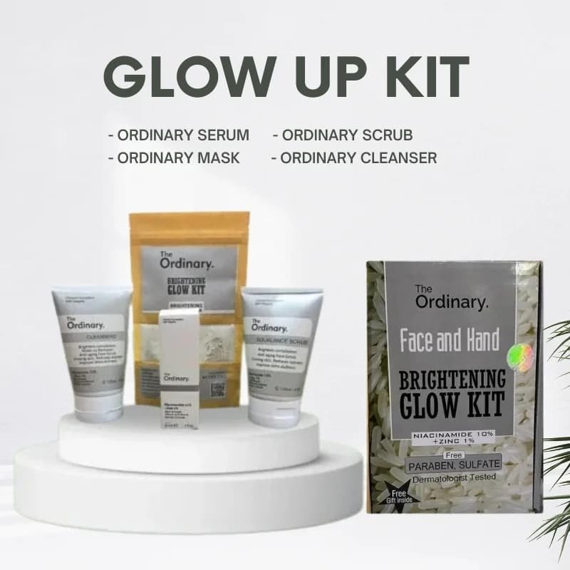 The Ordinary Face & Hand Brightening Glow Kit | Complete Whitening & Hydrating Skincare Set Complete brightening skincare kit
