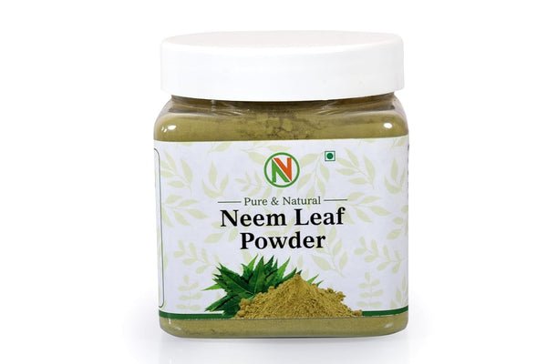 NatureVit Neem Powder for Face Pack & Hair | 100% Natural | Anti-Bacterial & Anti-Pimple | Chemical-Free Hair Cleanser | Herbal Skin & Hair Care
