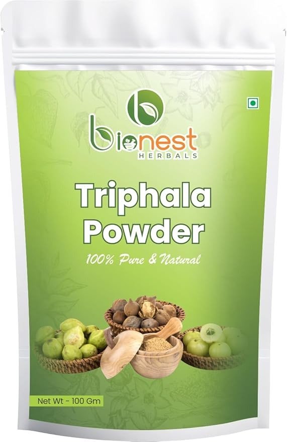 Bionest Herbals Triphala/Trifla Powder - 100 gm | Improves Gut Health | Relieves Constipation | Amla, Haritaki & Bibhitaki Blend | Digestive & Detox Support | Ayurvedic Formula