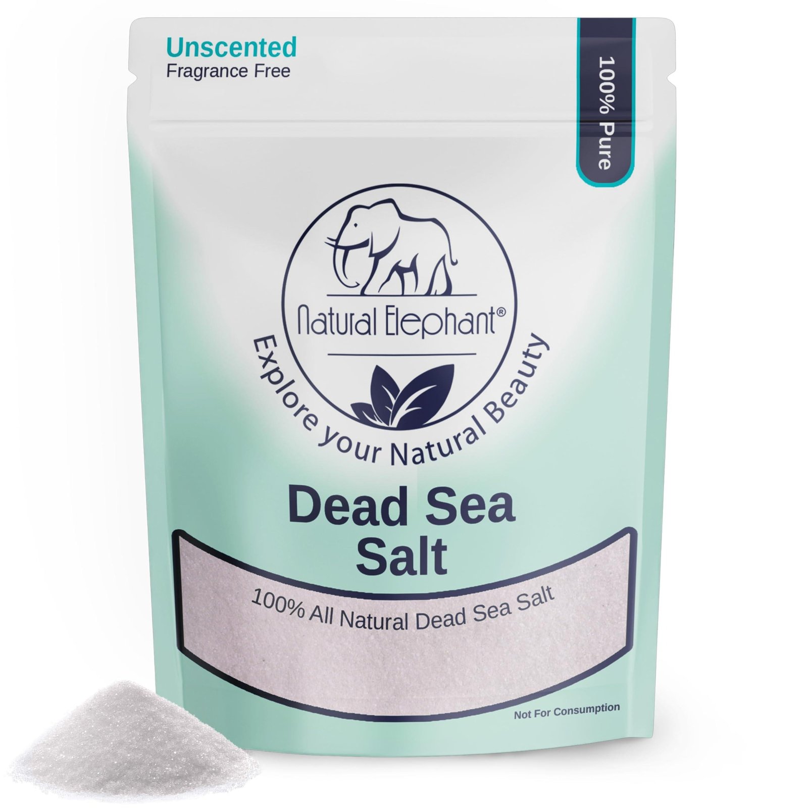 Natural Elephant Dead Sea Bath Salt | 5 Pound Bag (80oz) | 100% Natural and Pure| Fine Grain | for Bathing and Relaxation of Body and Mind