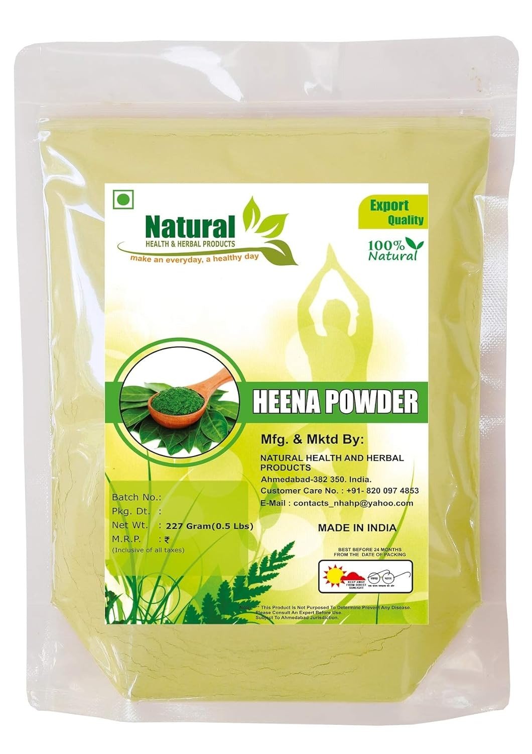 Natural Health And Herbal Products of Natural Henna Powder 227g