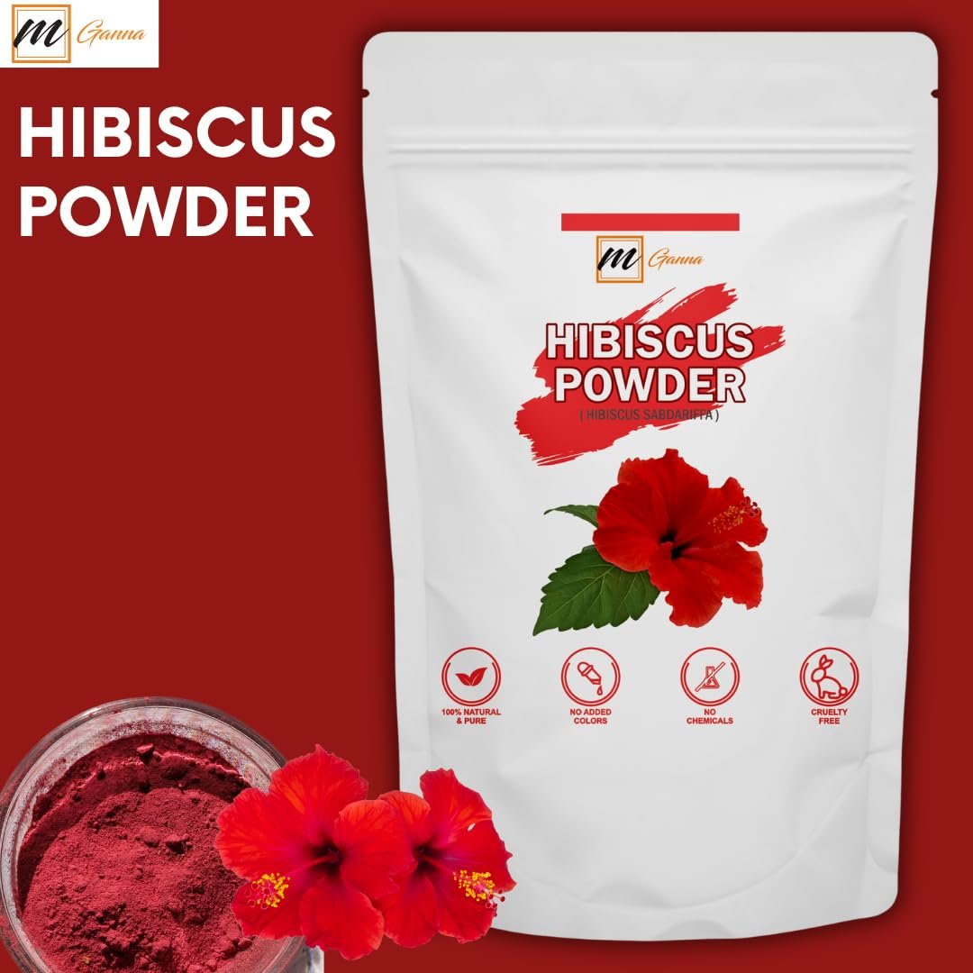 100% Pure & Natural Hibiscus Sabdariffa Flower Powder For Hair, Health & Skin 100g