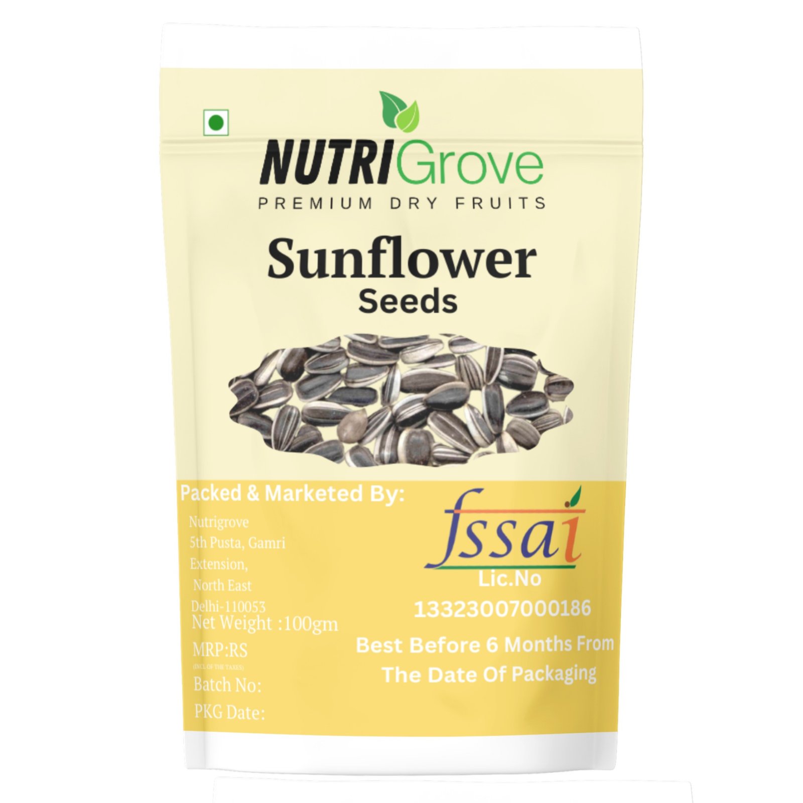 NutriGrove Sunflower Seeds Pack 100 Gram