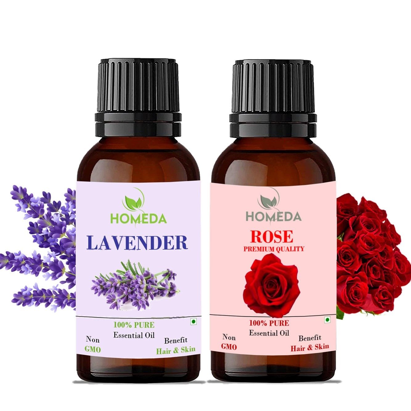 Lavender and Rose Essential Oil for Hair Growth, Diffuser, Sleep, Skin, Face, Body, Soap paek off 2
