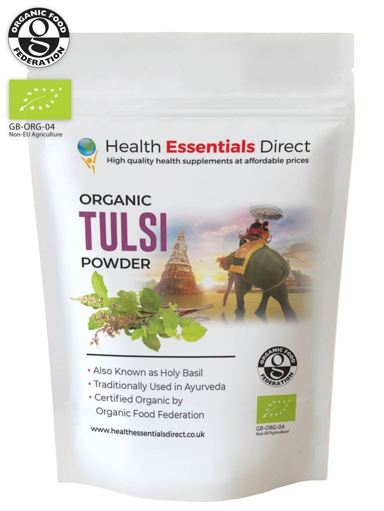 Organic Tulsi Powder (Holy Basil, Adaptogen, Ayurvedic Super Herb) 50gm