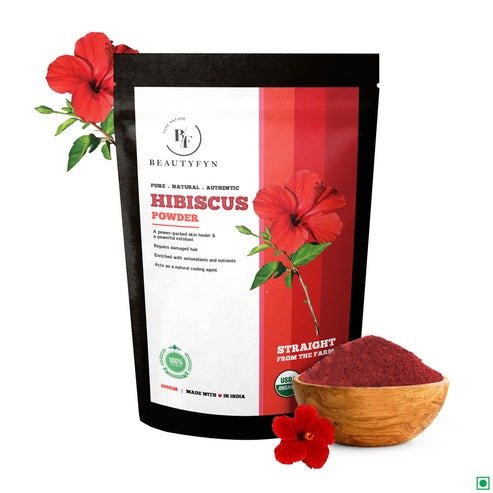 BEAUTYFYN Hibiscus Flower Powder for Face Packs and Hair Growth 200gm