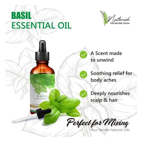 Premium Basil Essential Oil – Natural Aromatherapy for Relaxation and Wellness