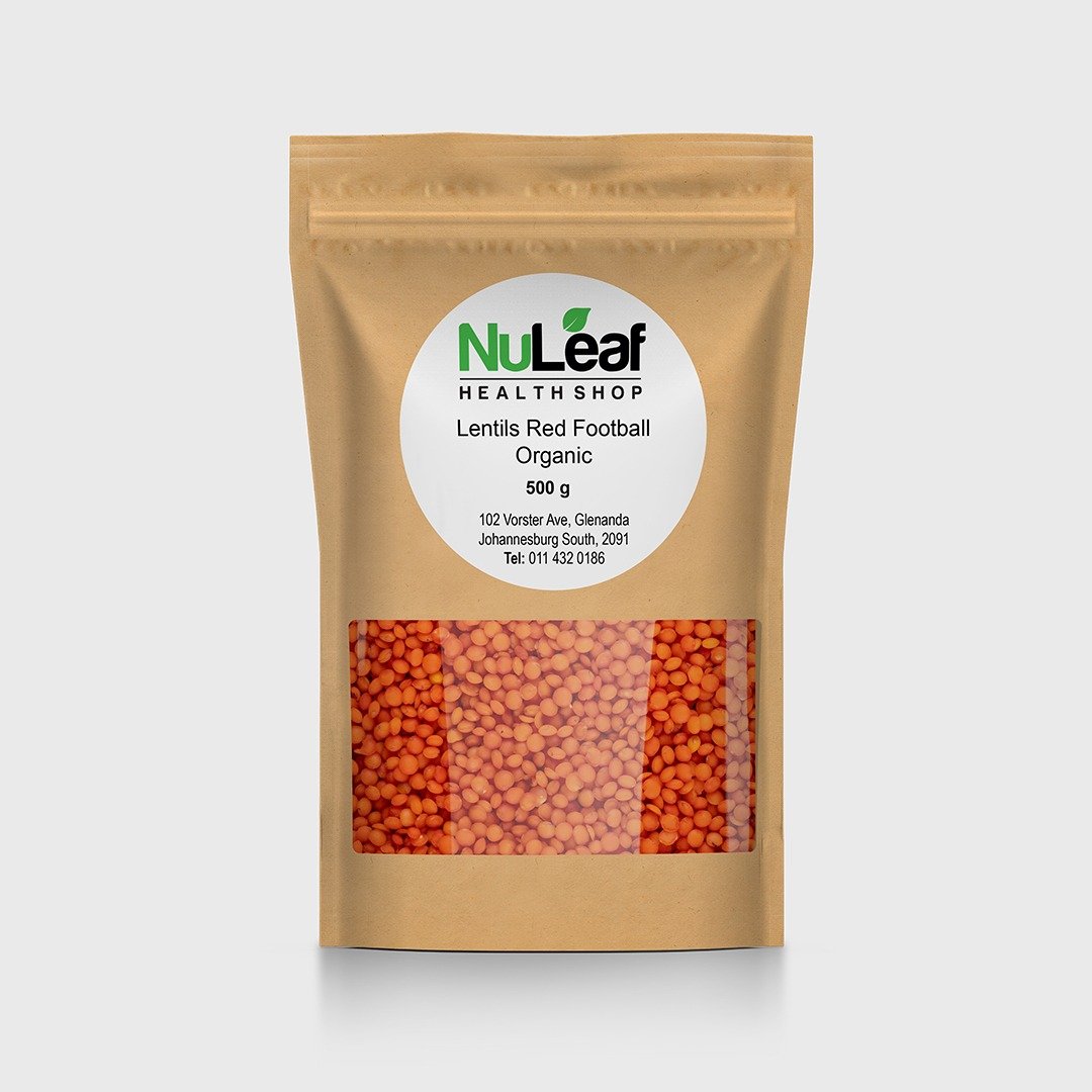 NuLeaf Health Shop Lentils Red Football Organic 500g