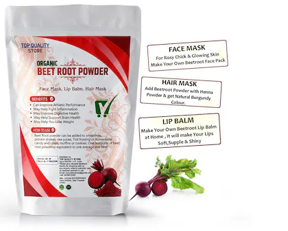 Top Quality Store Skin Lightening & Pink Lips Khadi Beetroot Powder chukunder powder200gm