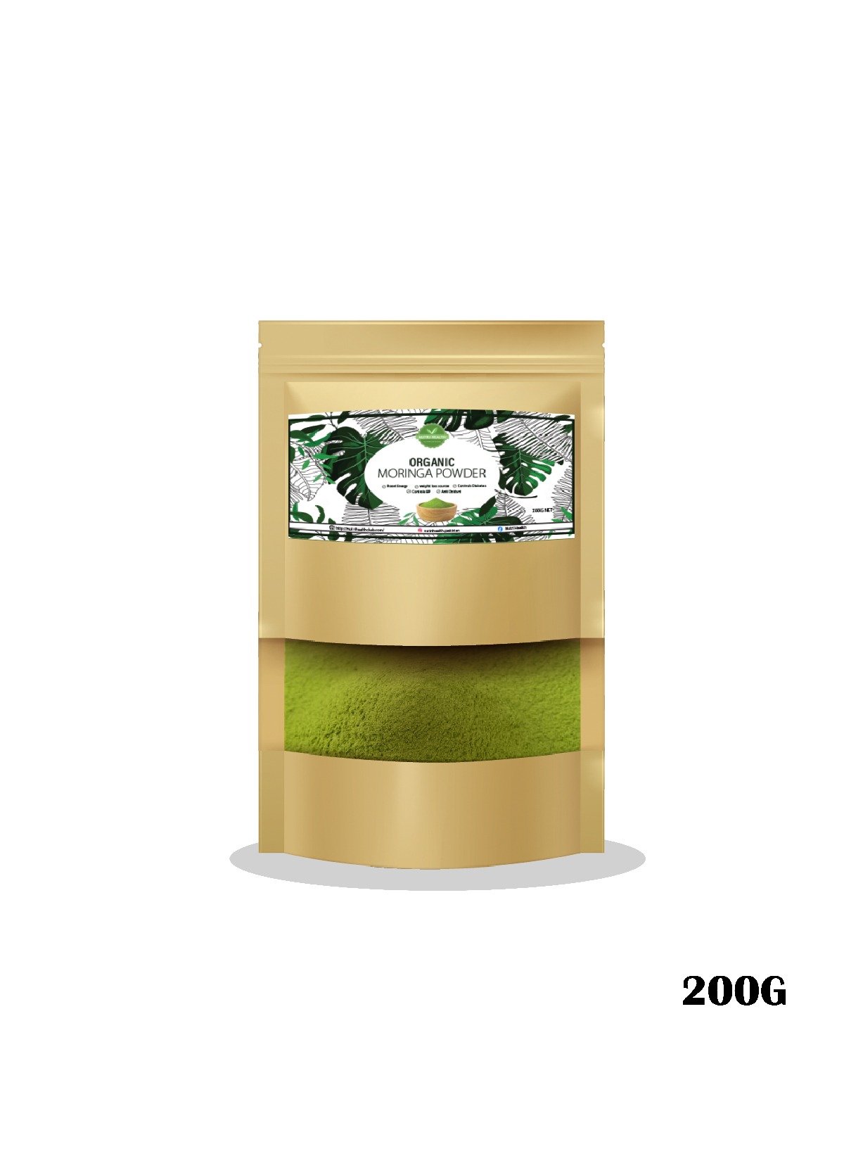 Pure Organic Moringa Powder (200 Grams)