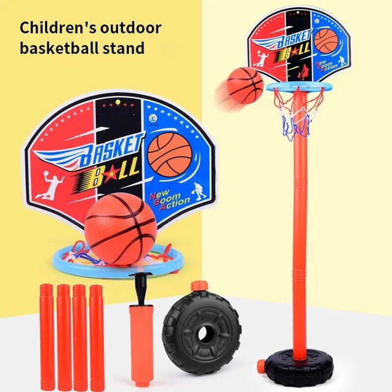 Kids Mini Basketball Set Indoor Outdoor Net Hoop Ball Pump Sport Game Toy Adjustable Basketball Toy Chidrend Toy Gifts