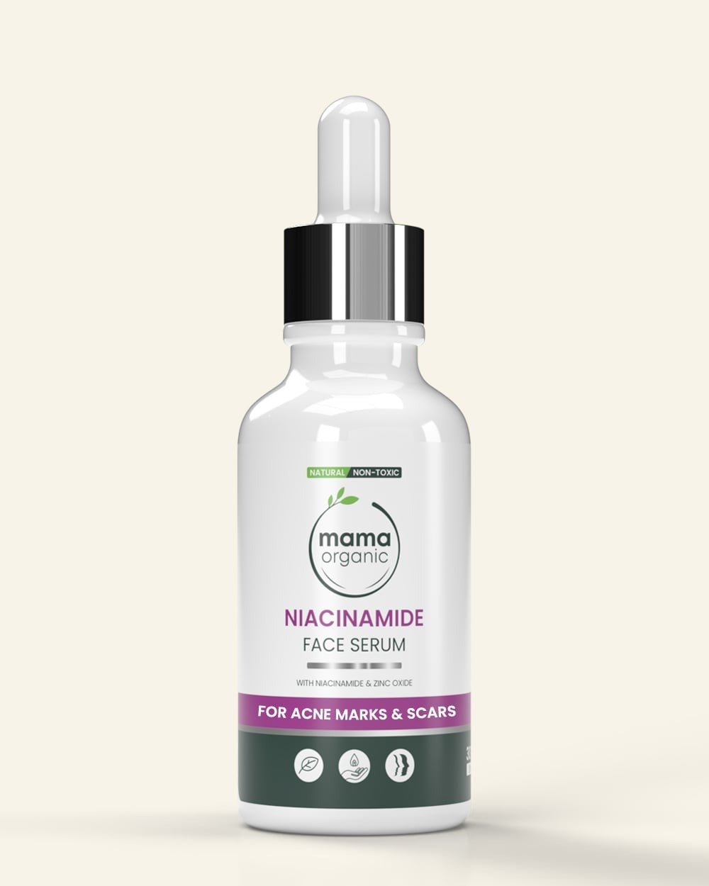 Niacinamide Face Serum For Acne Marks & Scars With Niacinamide & Zinc Oxide - Natural & Non-Toxic - 30ml