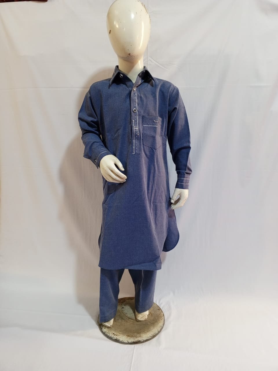 Boy Wash n Wear Kameez Shalwar dark blue