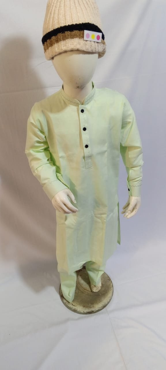 winter shalwar kameez for Boys Wash n Wear PISTA GREEN
