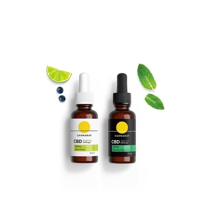 CBD Oil Day to Night Kit Bright Days & Night-Time Drops 30ml