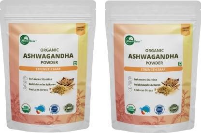 Ahaar Saar Ashwagandha Powder-Anti Stress-Muscle & Stamina Growth-200gm Pack of 2 (2 x 200 g)