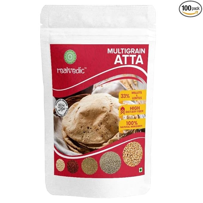 RealVedic Multigrain Atta (500g)|Millets Atta|Healthy nutritious flour