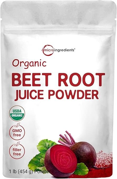 Micro Ingredients Organic Beet Root Juice Powder, 1 Pound -Superfood Drink Mix | Non-GMO