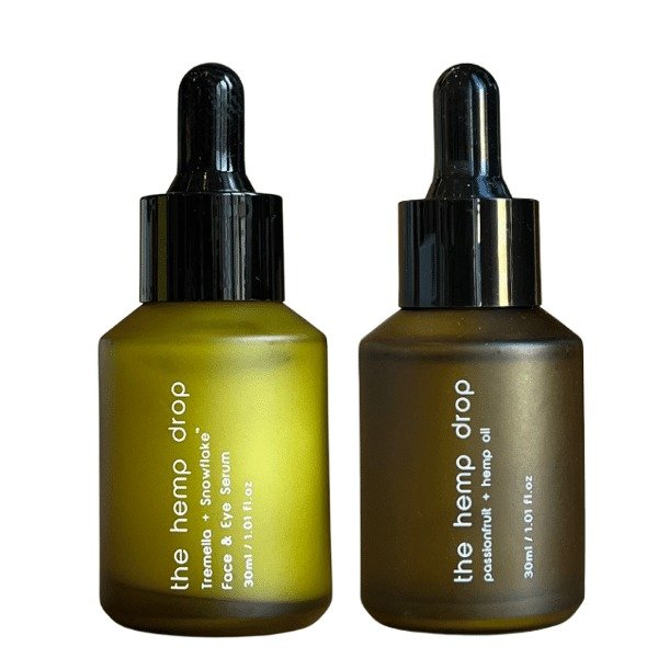 THE HEMP DROP TREMELLA + SNOWFLAKE™ FACE & EYE SERUM + PASSIONFRUIT & HEMP OIL 30ml