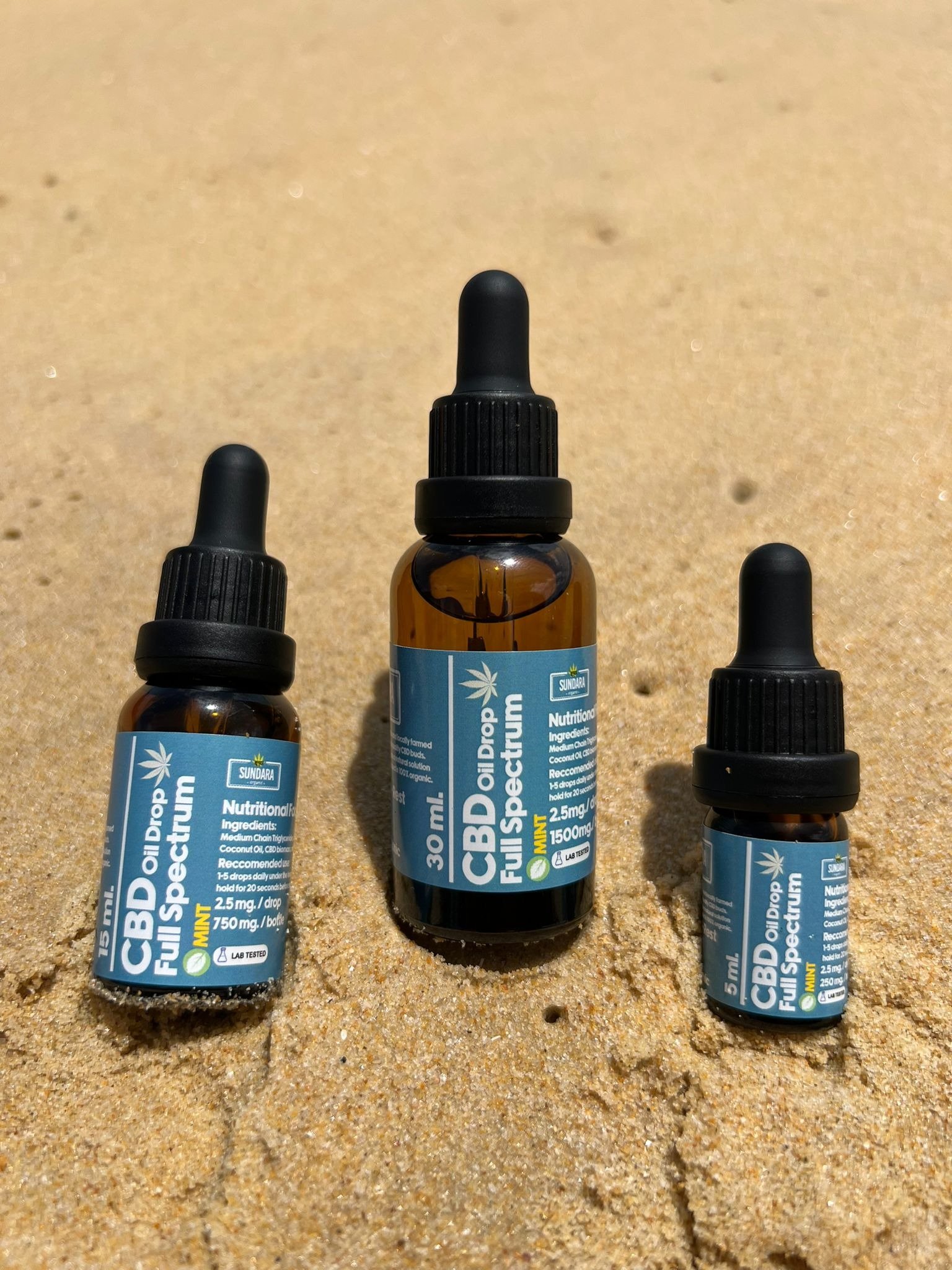 CBD Oil (Peppermint Flavor) Sundara Organic (30ml.) Full Spectrum