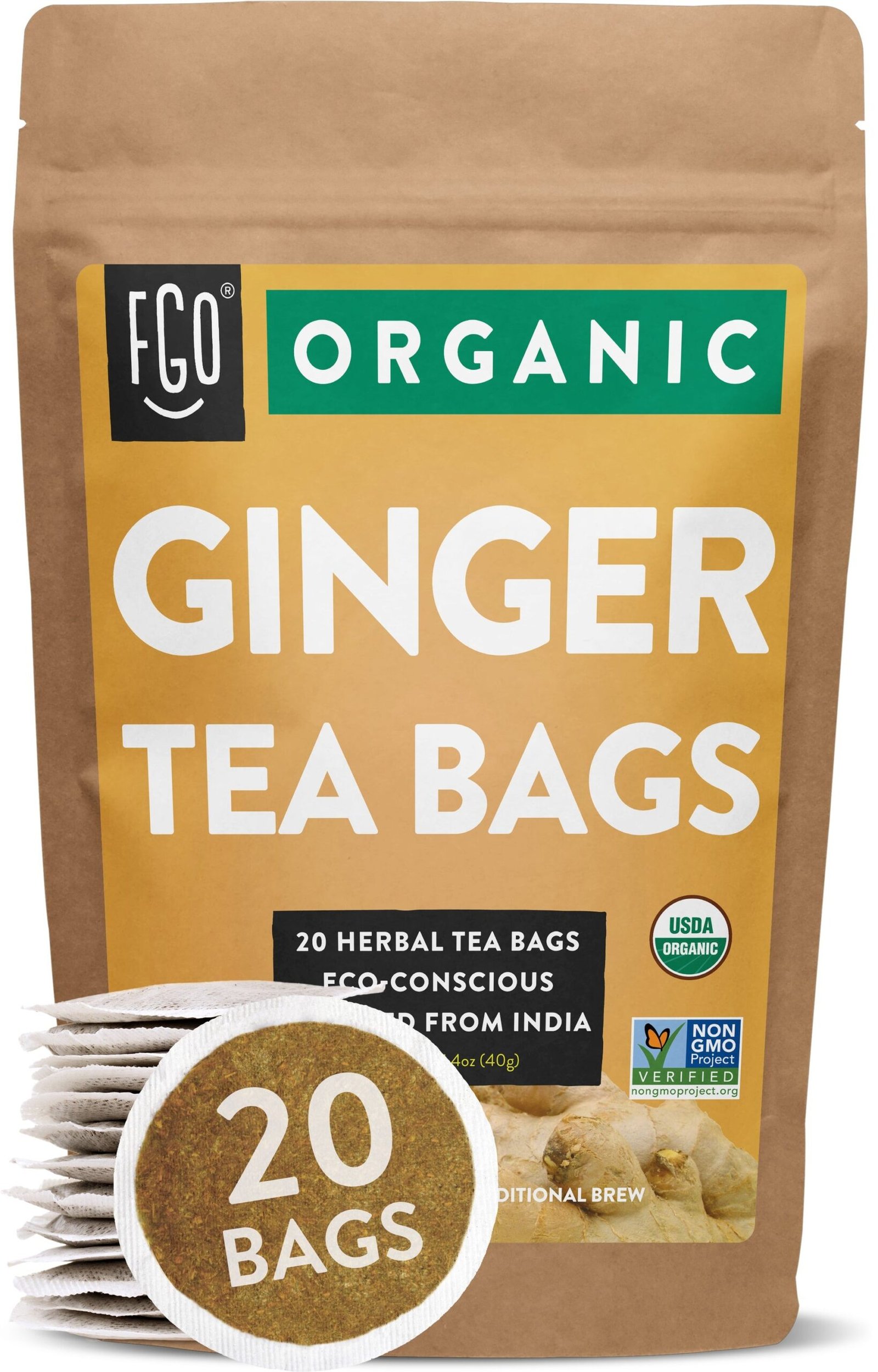 GINGER TEA BAGS 20 TEA BAGS 20TEA BAGS