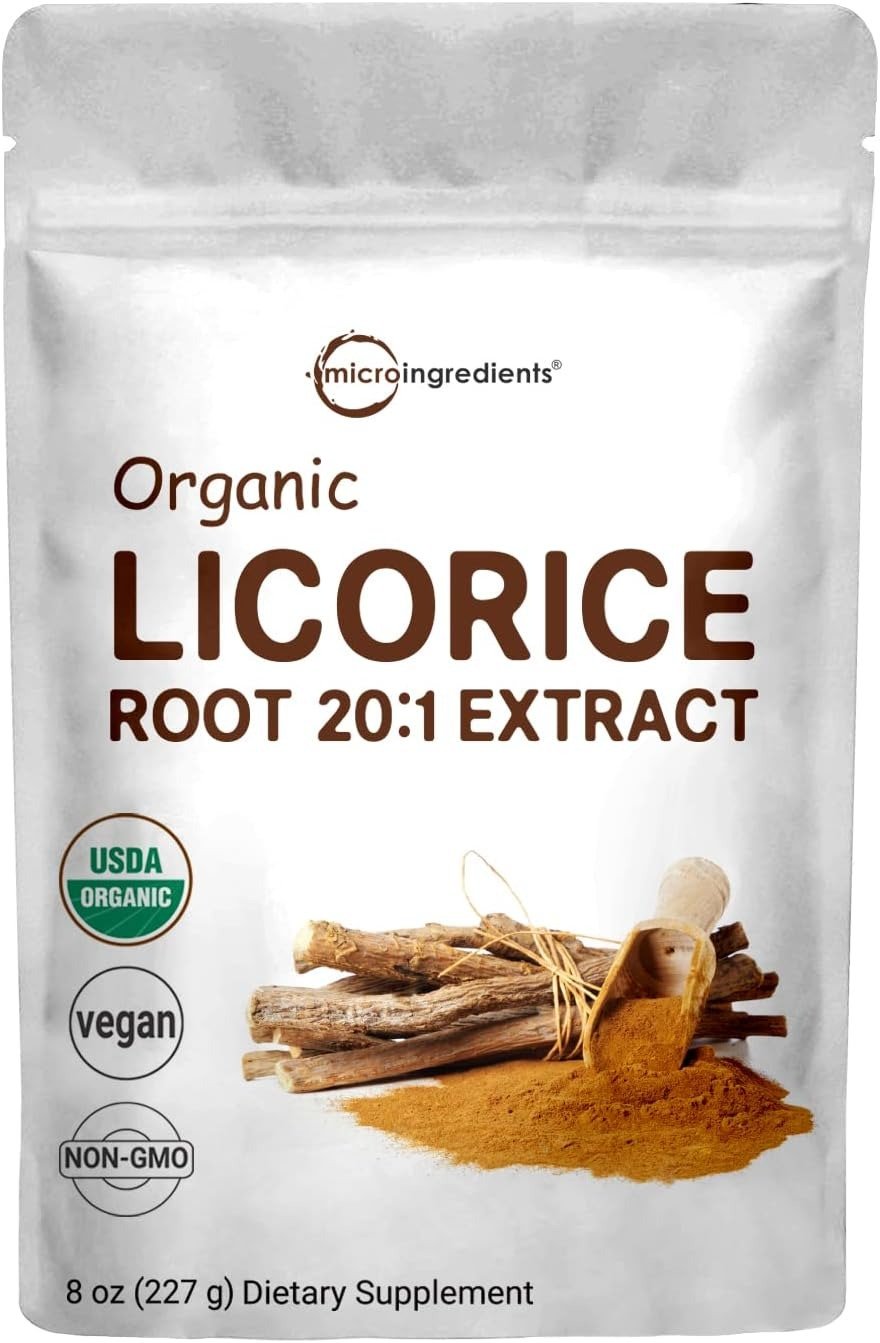 Organic Licorice Root Extract 20:1 Powder, 100g