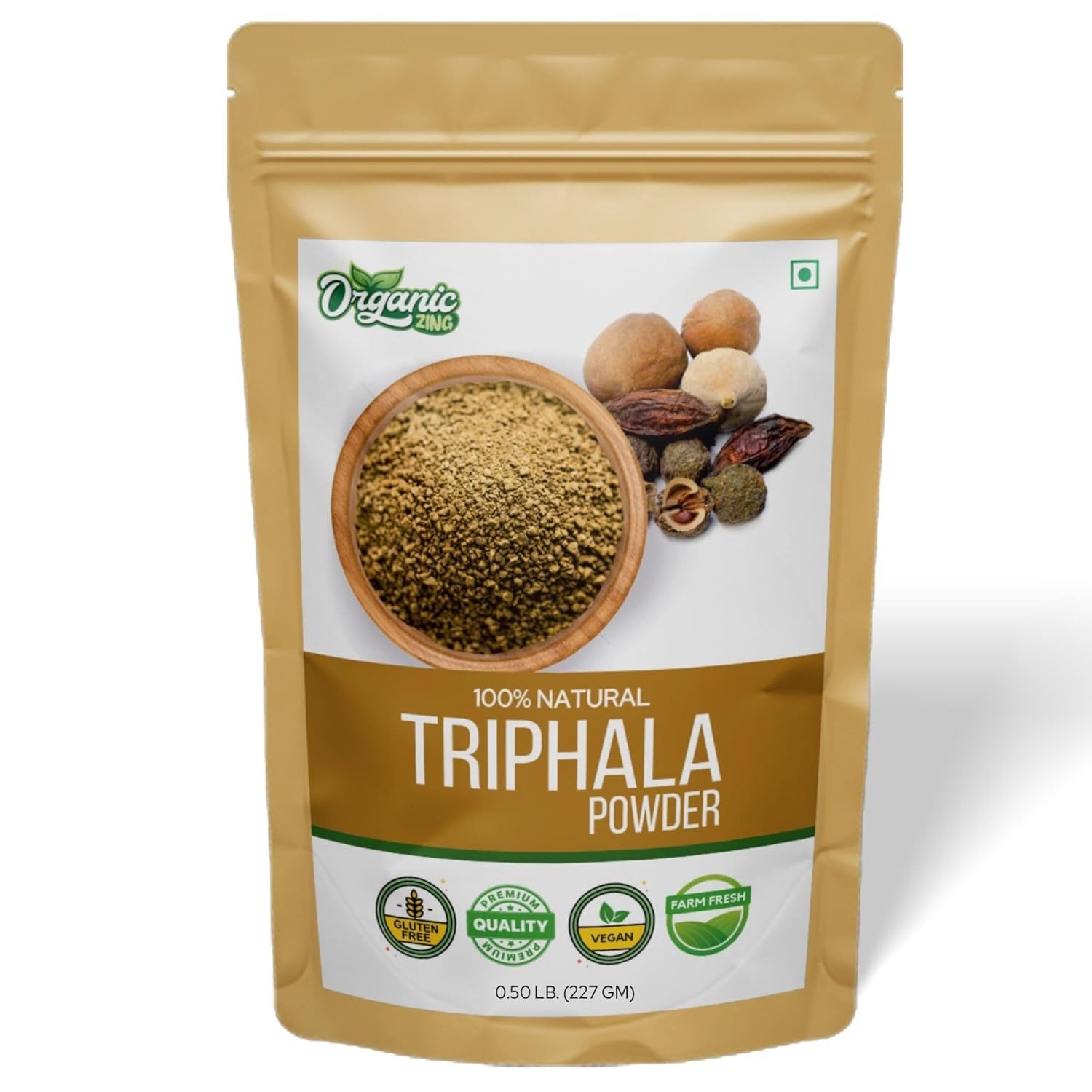 Triphala Powder – Sundried Amla, Bibhitaki and Haritaki Fruits- 227 Gram Pack of 1
