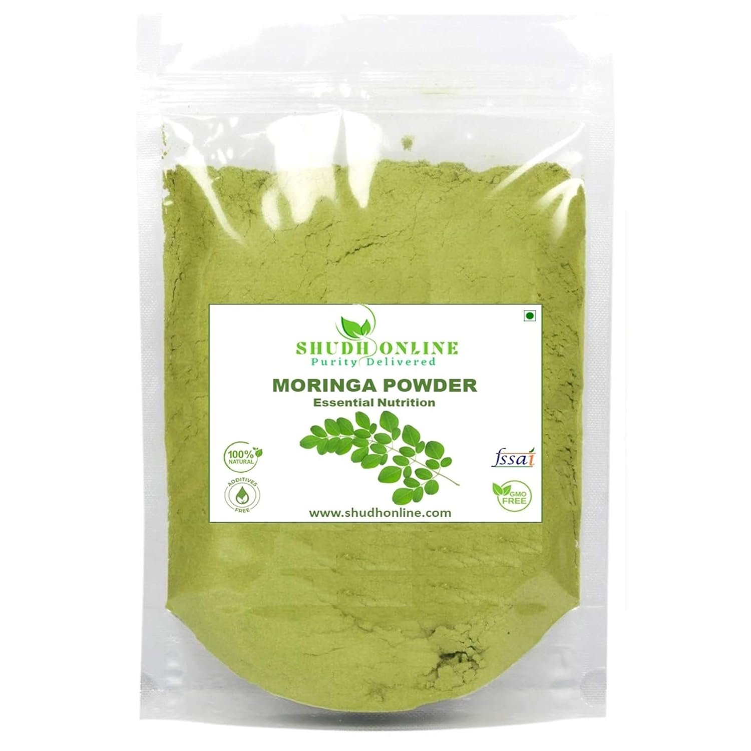 Shudh Online Moringa Leaves Powder Organic, Murungai Leaf powder (100 Grams), Munagaku, Muringayila, Moringo, Morigana, Muringa for hair growth, weight loss, face, tea