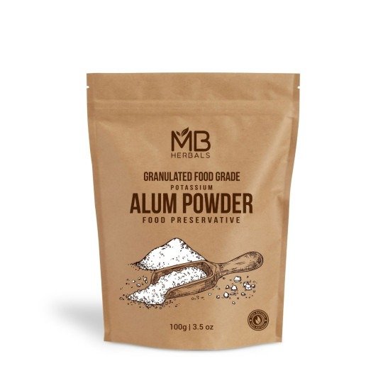 MB Herbals Alum Powder – Fine Natural Mineral Powder for Skin & Personal Use