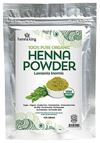 Davis Finest Henna Hair Dye Powder, Chemical-Free Hair Color for Gray Hair Coverage to Natural Copper/Reddish Brown Hair 200g