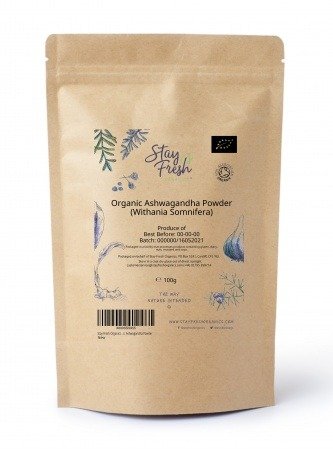 100G ORGANIC ASHWAGANDHA POWDER (WITHANIA SOMNIFERA)