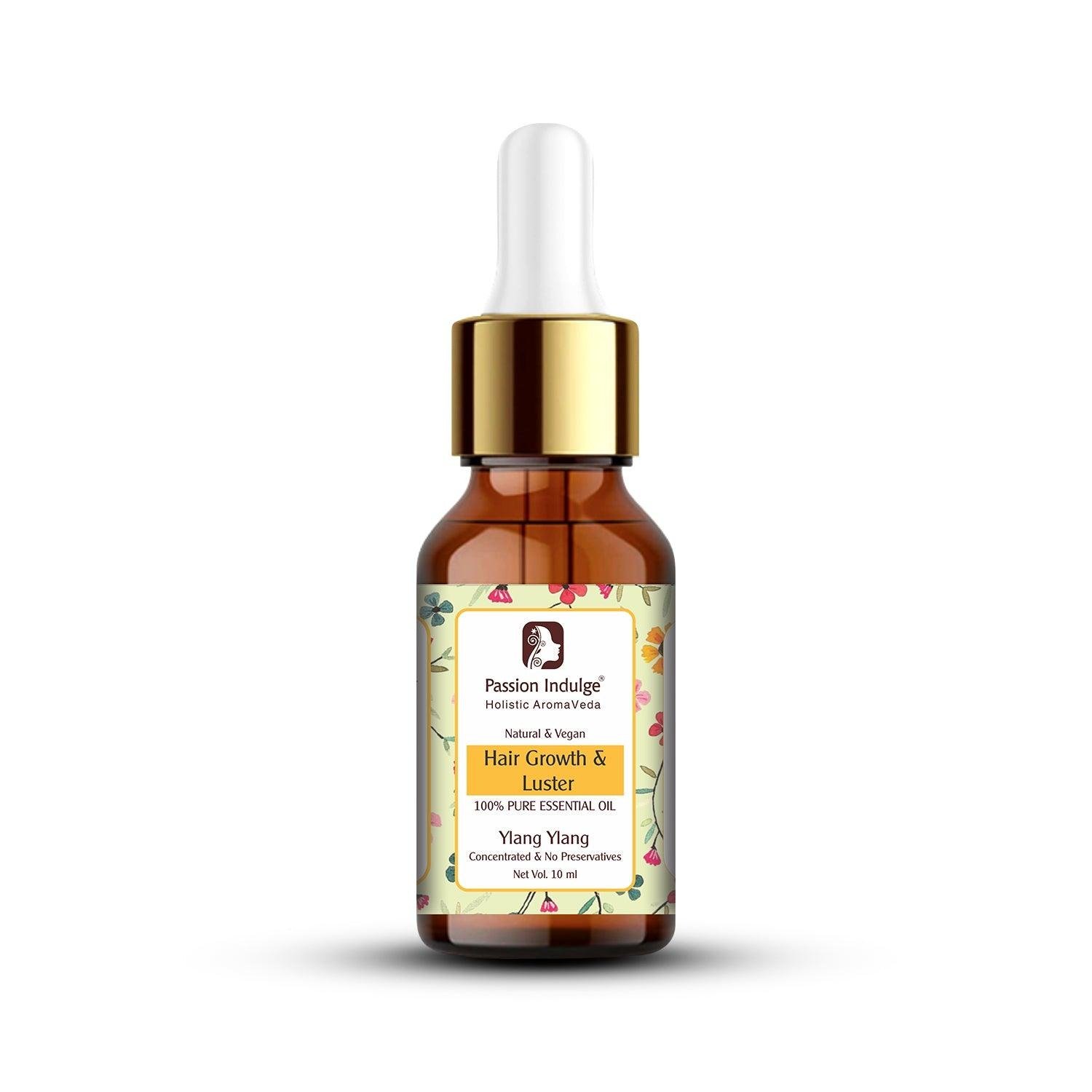 Ylang Ylang Essential Oil for Oily Skin and Hair Growth - 10ml | 100% Natural | Aromatherapy | Vegan | Peta Certified 30ml