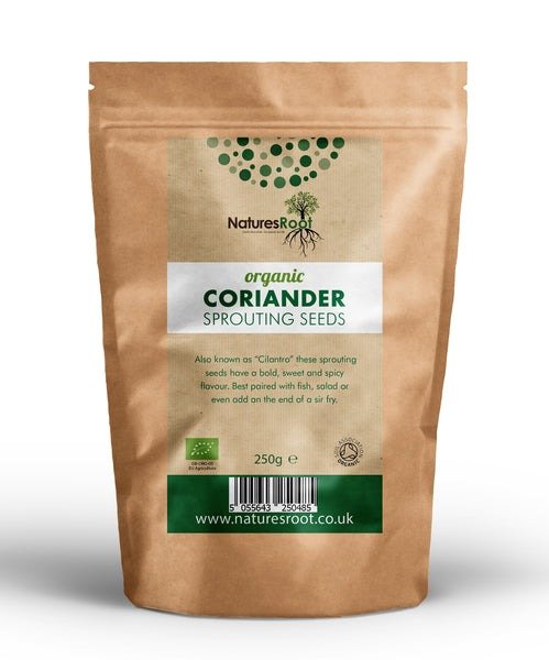 ORGANIC CORIANDER SPROUTING SEEDS 250g