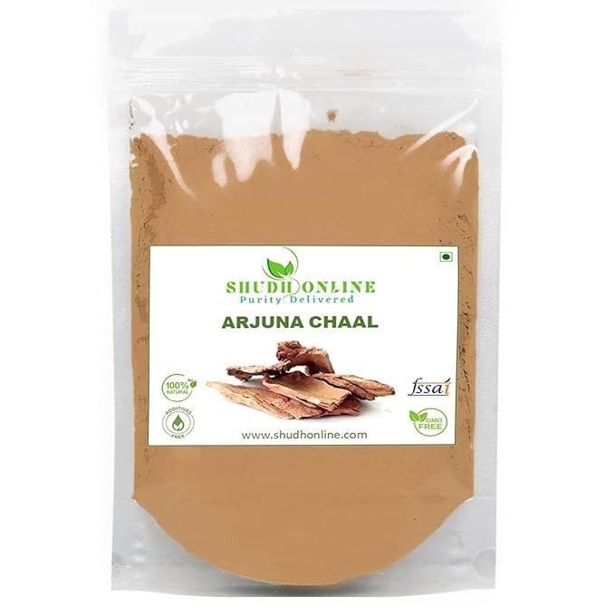 Shudh Online Arjun ki Chaal Powder, Arjuna Bark Powder (100 Grams), Arjun Tree Kwath, Arjuna Chettu Beradu, Terminalia Arjuna
