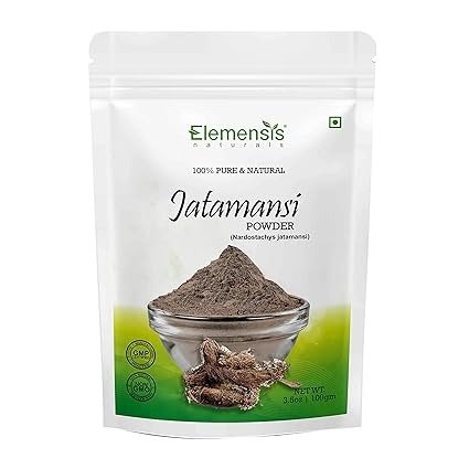 Elemensis Naturals Pure Jatamansi powder for hair growth, Eating, Sleep, and brain, for Hair treatment women & men, 100gm