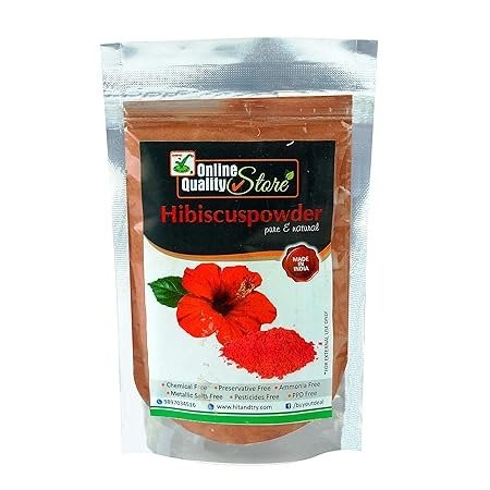 Hibiscus Powder for Hair (200 g)About this item Powder of hibiscus (rosa sinensis ) An ancient indian traditional herb for healthy hair and discourage split ended hair. It makes hair healthy, shiny and stronger hair roots. Benefits for hair due to its vitamin c and amino acid-rich composition. It conditions the hair, mildly and keeps them bouncier hibiscus can be used in variety of different ways like as hibiscus shampoos, hair oil and hair conditioners The flowers are lathery and mucilaginous which makes this plant a wonderful product to be used for healthier hai hibiscus is good for all skin types and does no harm