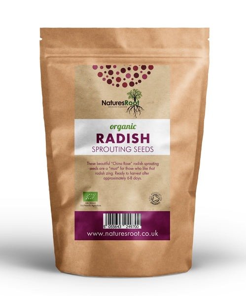 ORGANIC RADISH CHINA ROSE SPROUTING SEEDS 250g