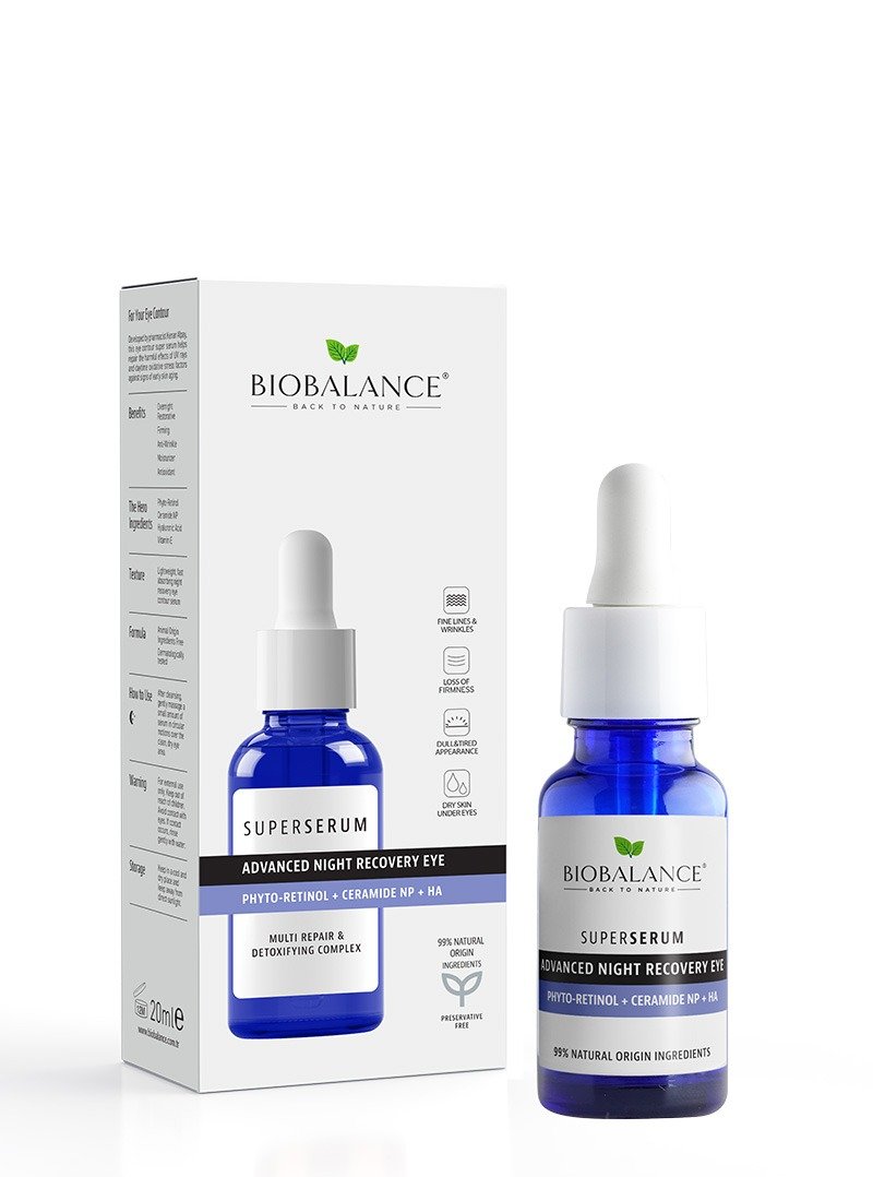 99% NATURAL ORIGIN ADVANCED NIGHT RECOVERY EYE SUPER SERUM PHYTO-RETINOL (BAKUCHIOL) + CERAMIDE NP + HYALURONIC ACID