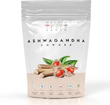 Madhya Earth Ashwagandha Powder | 100% Pure Ayurvedic | Immunity Booster | Stress management (200gm)