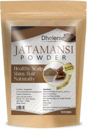 Dholera 100% Natural Jatamansi Root (Nardostachys Jatamansi) Powder For Rejuvenating Hair Roots Naturally (100 g)