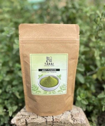 Tarai Organic Farms | Mint Leaves Powder (100g) | Pudina Leaves Powder