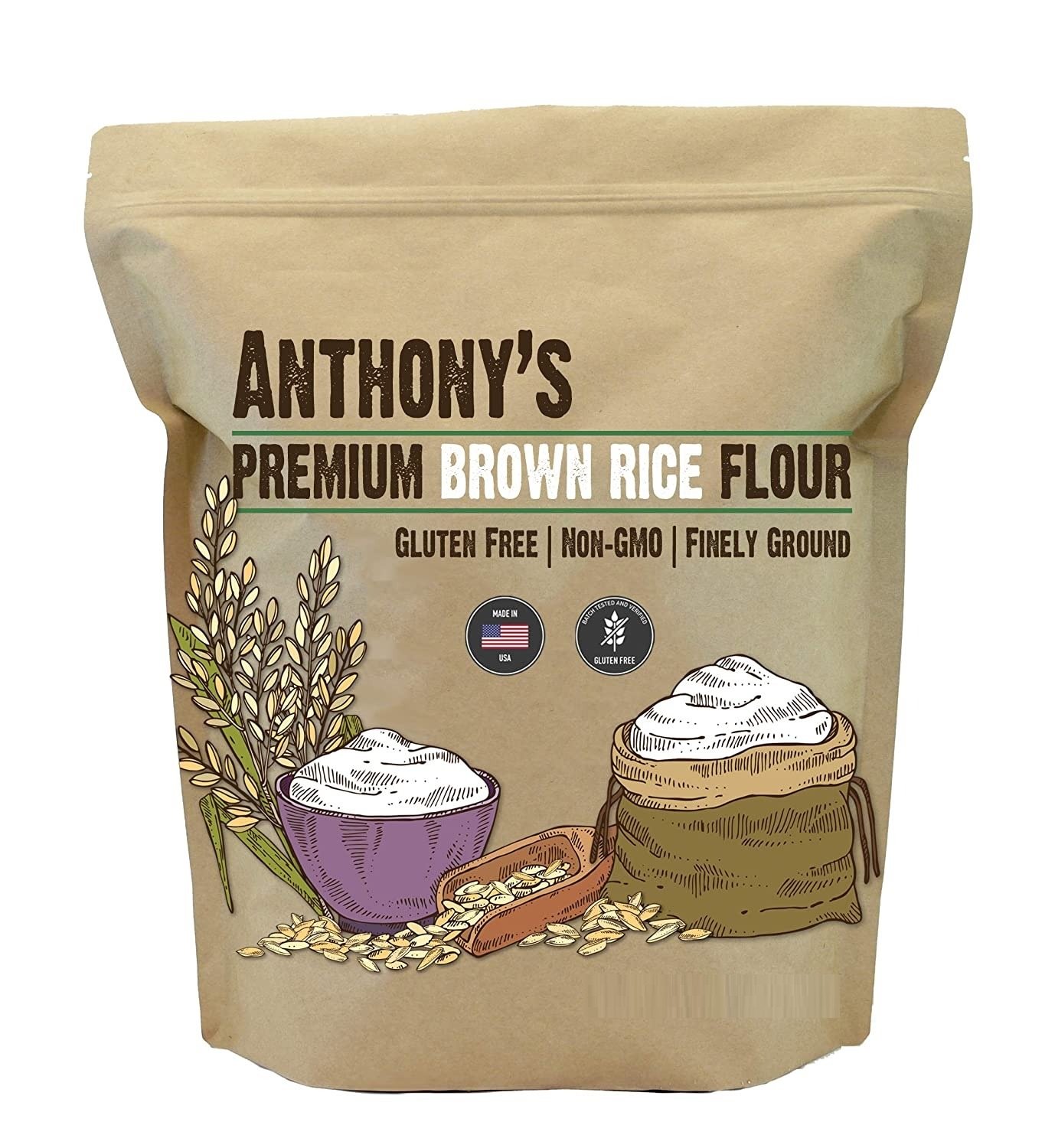 Brown Rice Flour: Batch Tested & Verified Gluten-Free 200g